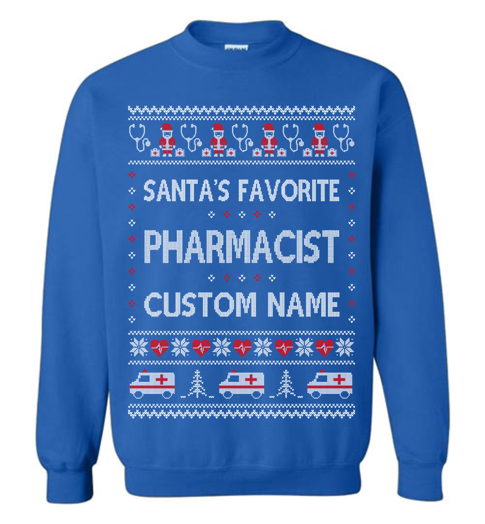 Custom Santas Favorite Pharmacists Ugly Sweater - variant image 1