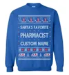 Custom Santas Favorite Pharmacists Ugly Sweater - variant image 1