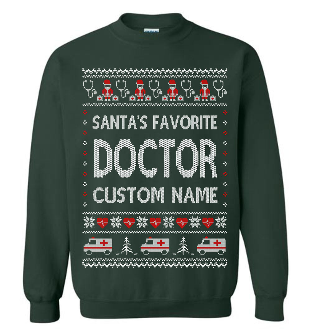 Custom Name Doctor Christmas Sweater Men