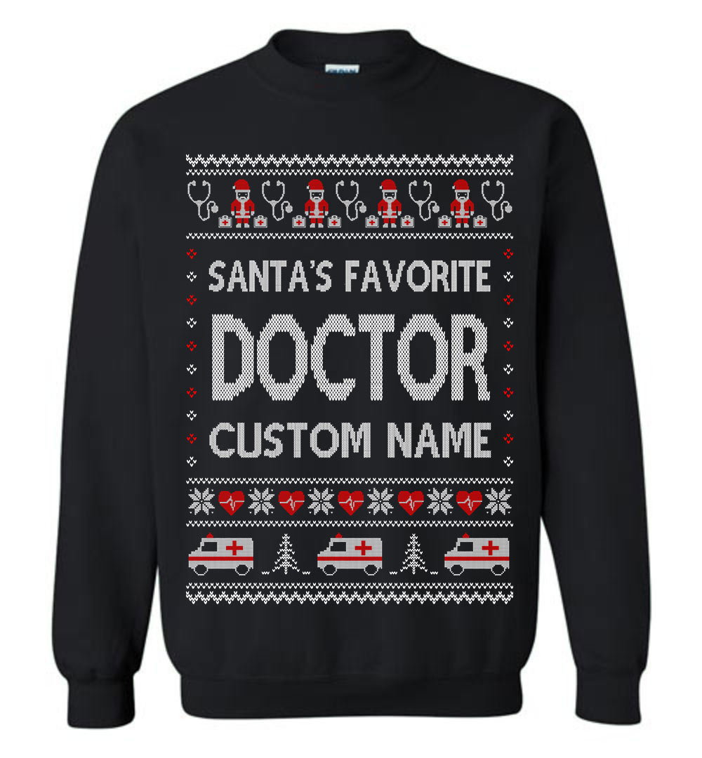 Custom Name Doctor Christmas Sweater Men