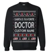Custom Name Doctor Christmas Sweater Men
