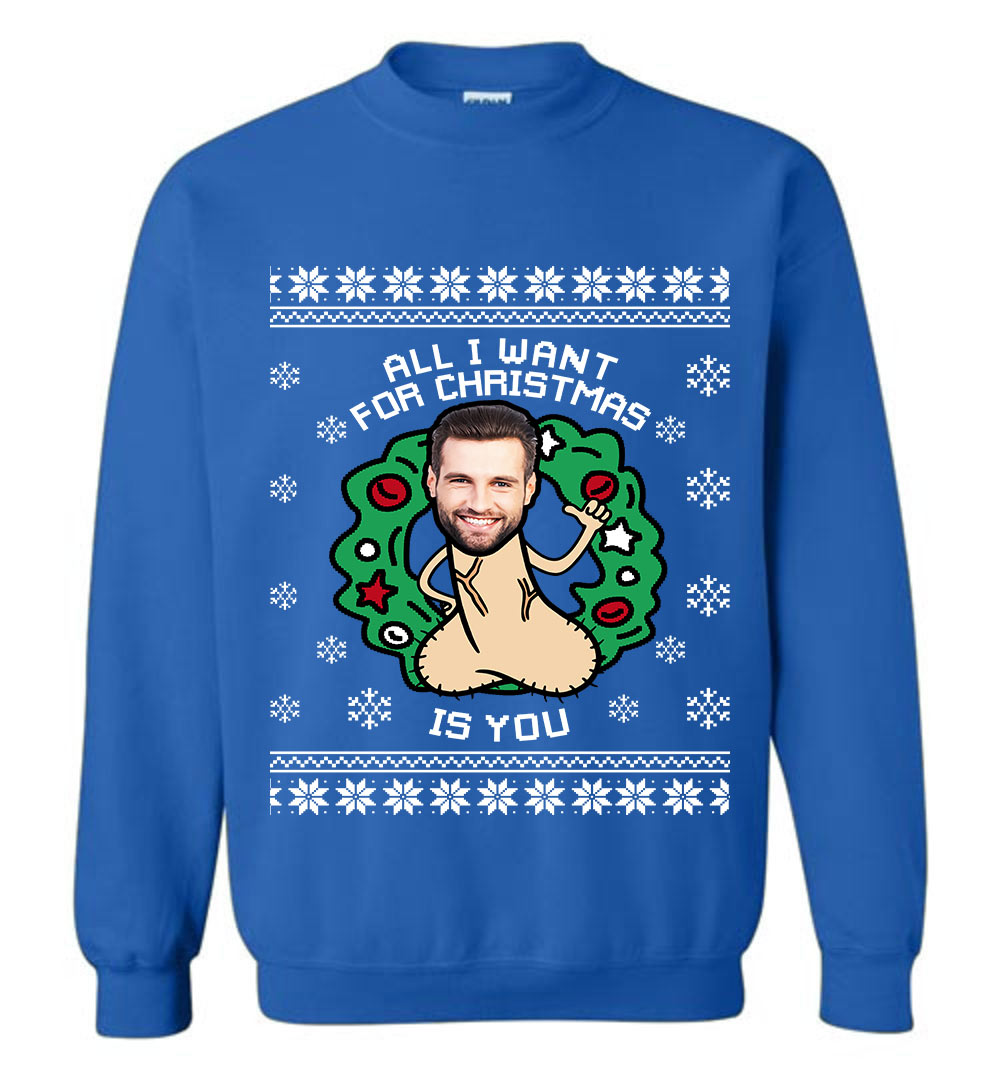 Merry Christmas Custom Face Christmas Sweater - variant image 1