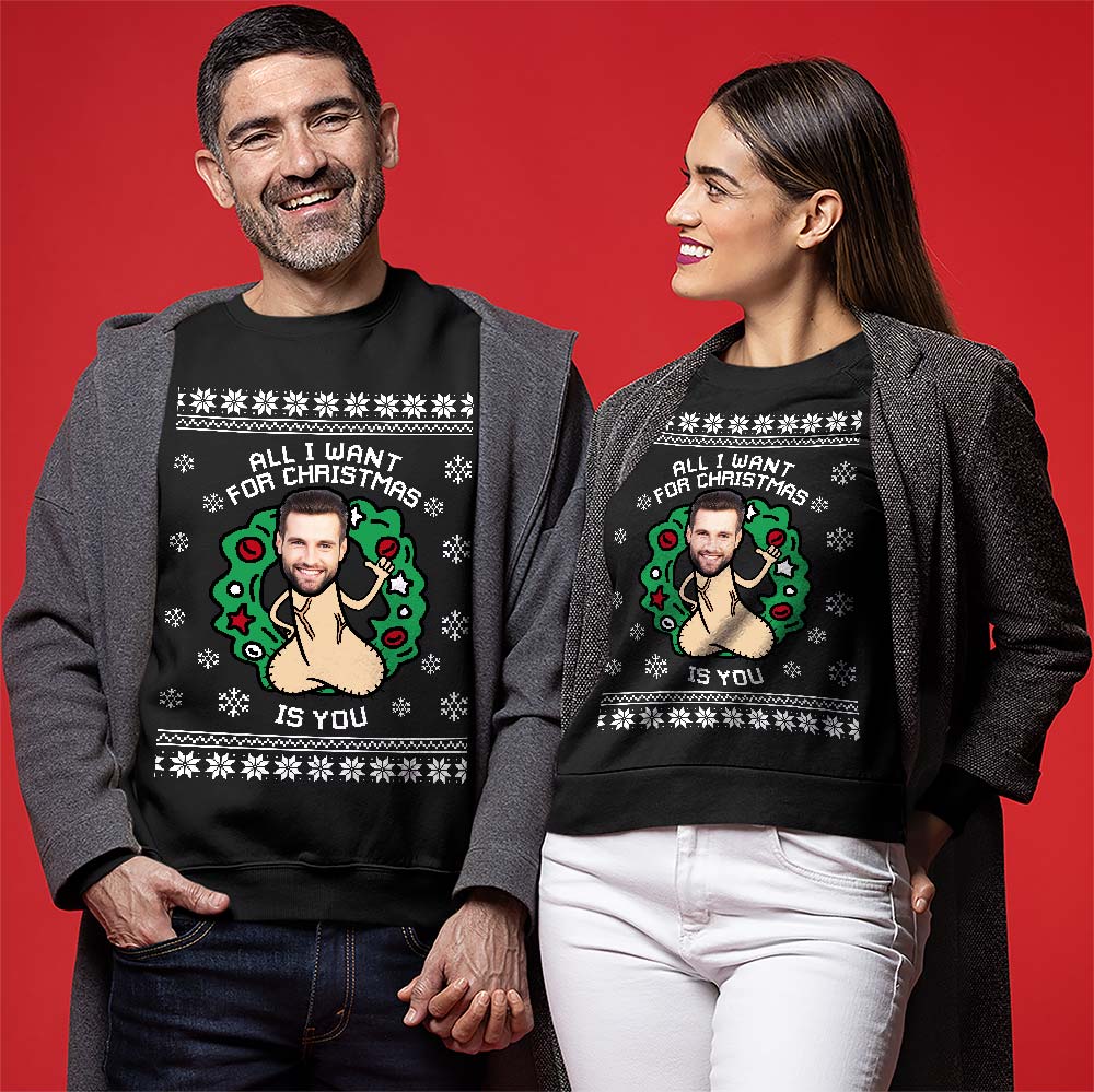Merry Christmas Custom Face Christmas Sweater
