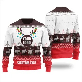 Custom Team Logo Ugly Christmas Sweater