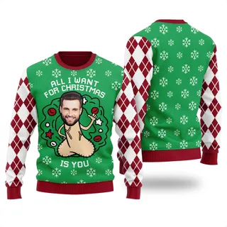 Naughty Custom Face Ugly Christmas Sweater