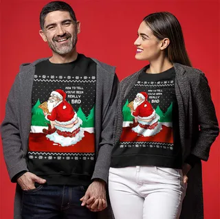 Inappropriate Santa Christmas Sweatshirt