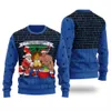 Santa Drinking With Barry Wood Men's Ugly Christmas Sweater - variant image 1