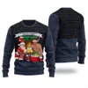Santa Drinking With Barry Wood Men's Ugly Christmas Sweater