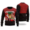 Santa Drinking With Barry Wood Men's Ugly Christmas Sweater