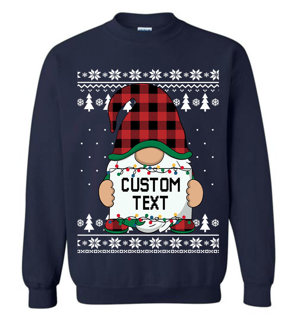 Take Me Gnome Personalized Ugly Sweater Men's
