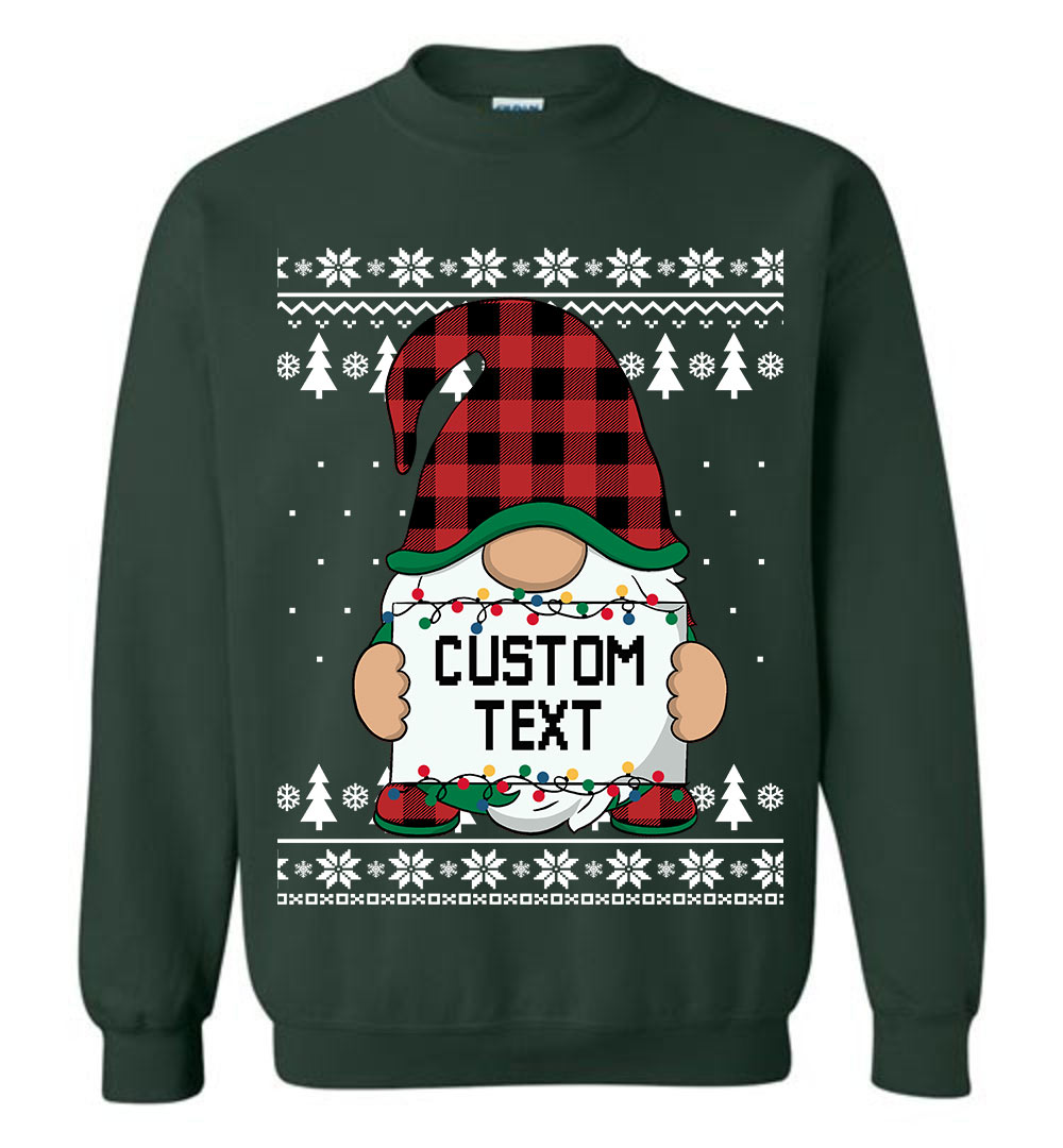 Take Me Gnome Personalized Ugly Sweater Men's