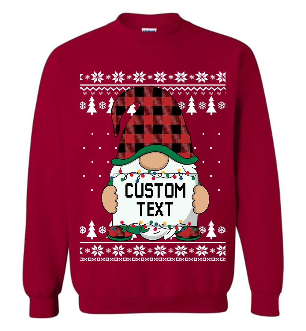 Take Me Gnome Personalized Ugly Sweater Men's