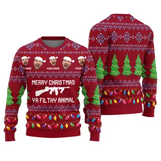 Ya Filthy Animal Custom Christmas Sweater For Women