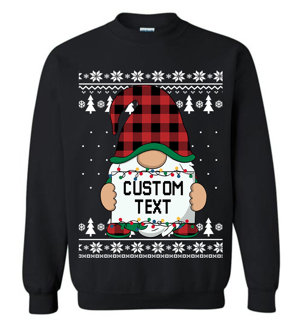 Take Me Gnome Personalized Ugly Sweater Men's