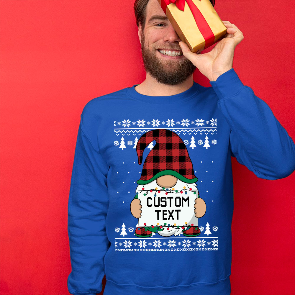 Take Me Gnome Personalized Ugly Sweater Men's