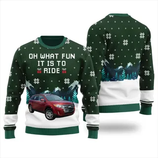Personalized Photo Car Ugly Christmas Sweater