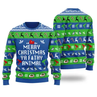 Funny Saying Ya Filthy Animal Christmas Sweater Men