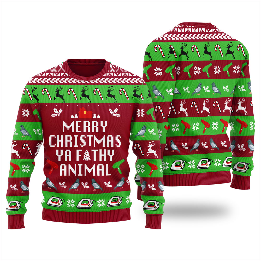Funny Saying Ya Filthy Animal Christmas Sweater Men