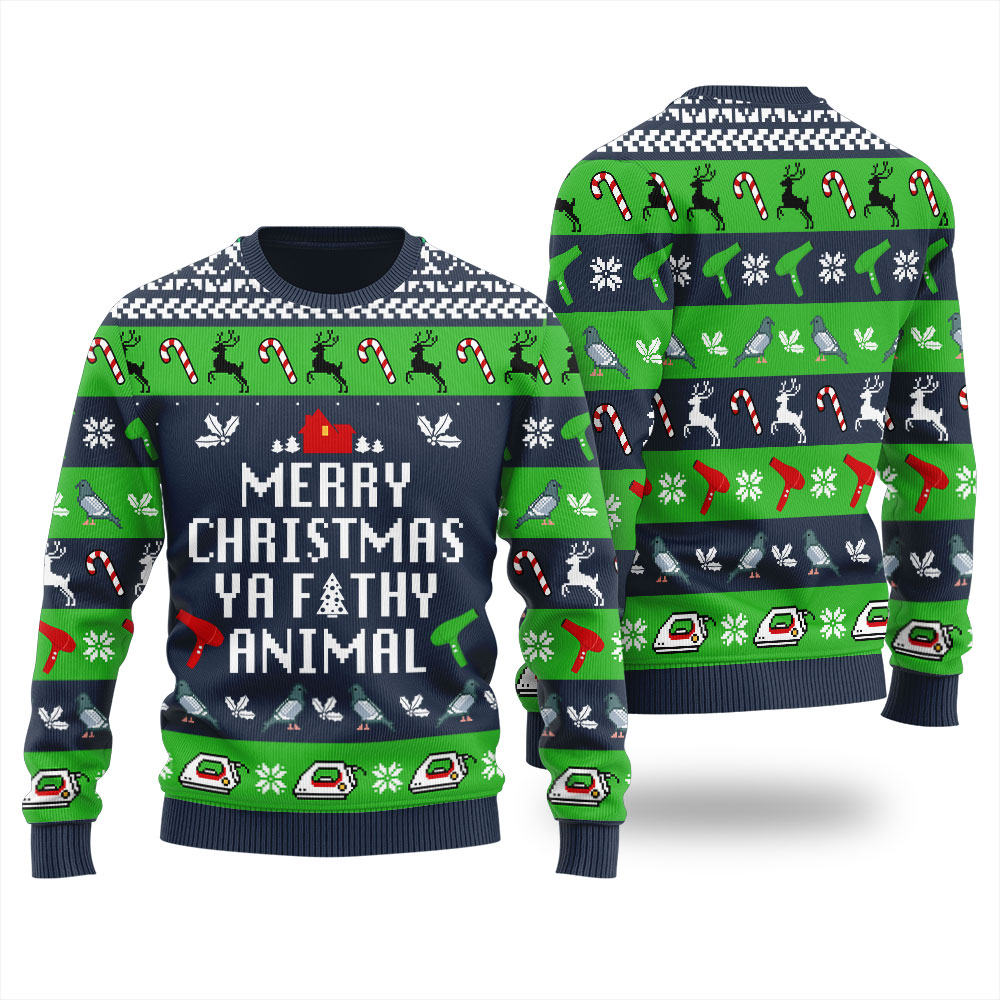 Funny Saying Ya Filthy Animal Christmas Sweater Men