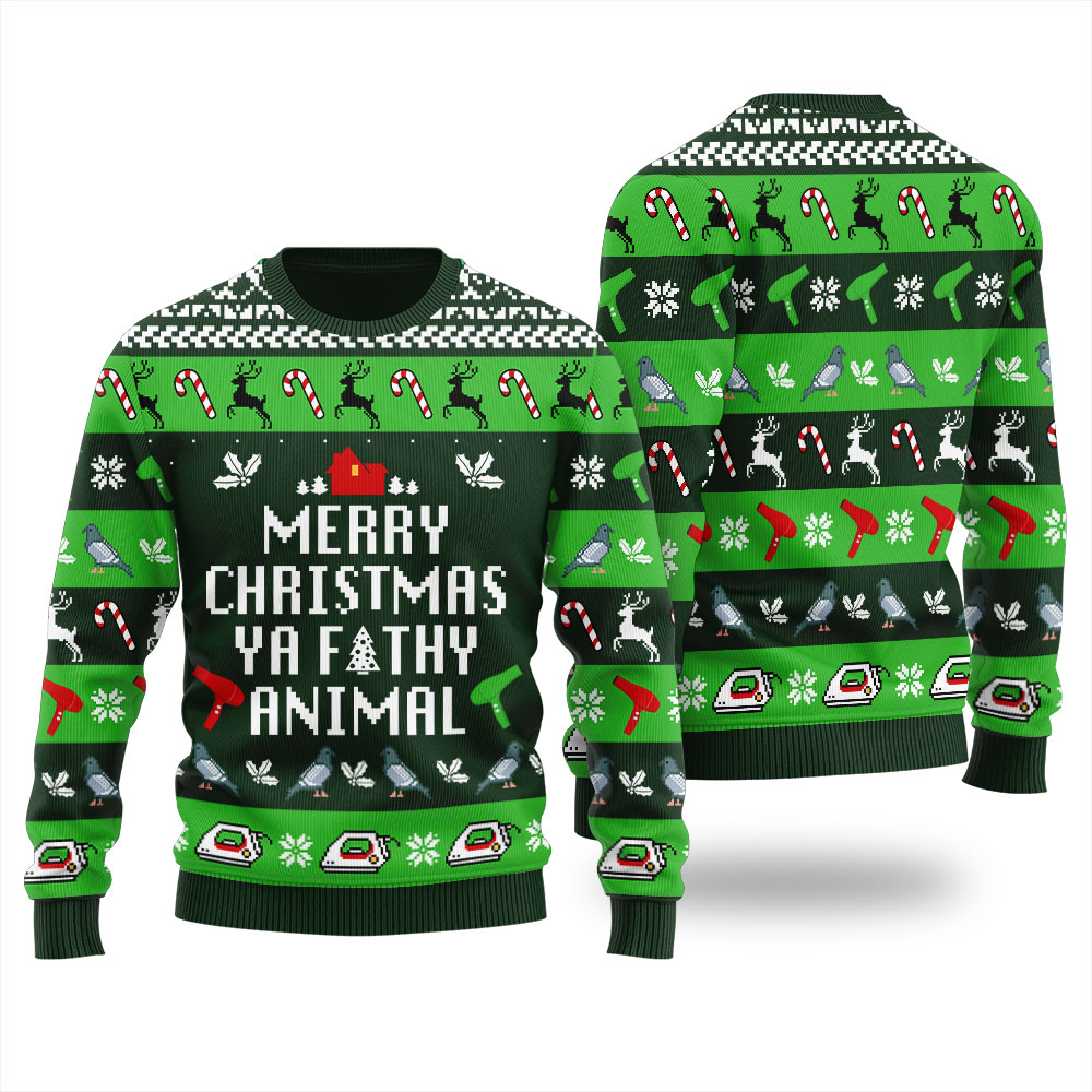 Funny Saying Ya Filthy Animal Christmas Sweater Men