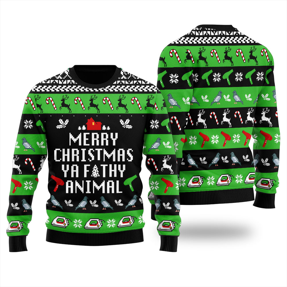 Funny Saying Ya Filthy Animal Christmas Sweater Men