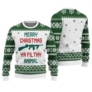 Merry Christmas You Filthy Animal Christmas Sweater Adults