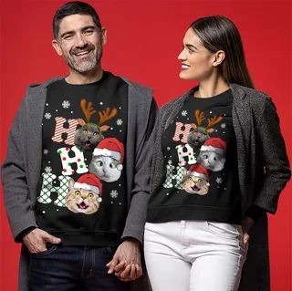 Humorous Custom Cat Christmas Sweater