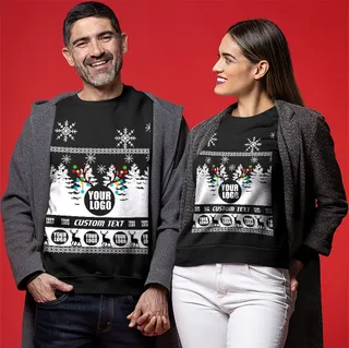 Creative Personalized Custom Logo Ugly Christmas Sweater