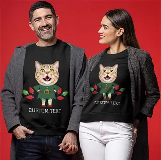 Funny Ugly Christmas Sweater Custom Pet Face
