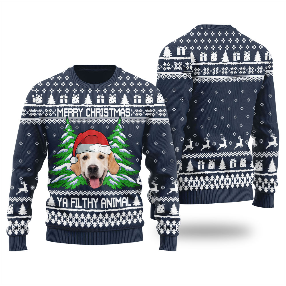 Women's Merry Christmas Ya Filthy Animal Custom Christmas Sweater