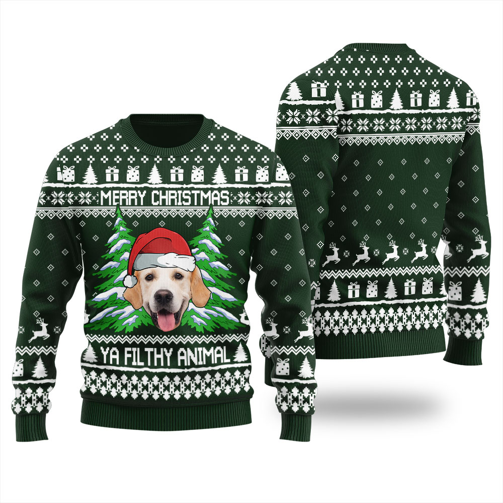 Women's Merry Christmas Ya Filthy Animal Custom Christmas Sweater