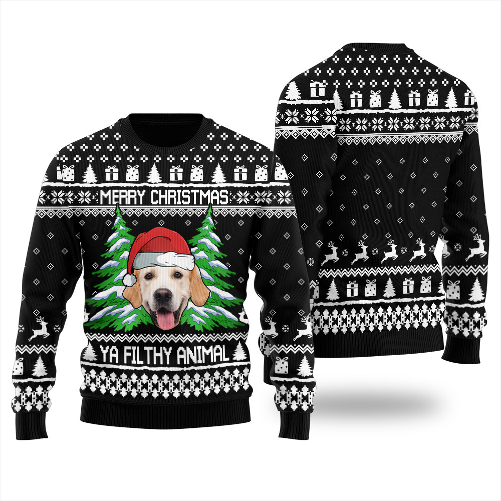 Women's Merry Christmas Ya Filthy Animal Custom Christmas Sweater