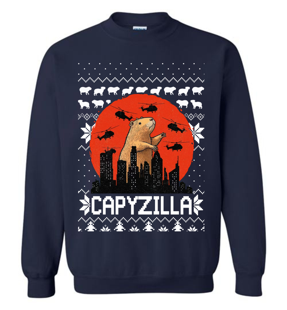 Funny Monster Capybara Womens Ugly Christmas Sweater