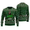Black Cat Men's Ugly Sweaters For Christmas Forest Green - variant image 1