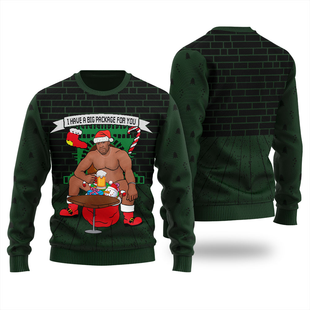 Tacky Christmas Sweater Barry Wood Forest Green - variant image 1