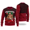 Hilarious Barry Wood Mens Ugly Sweater Cardinal Red - variant image 1