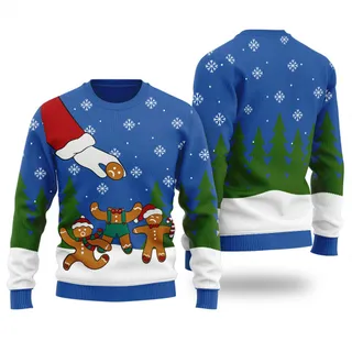 Cute Gingerbread Christmas Sweater Royal