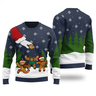Gingerbread Ugly Sweater Navy