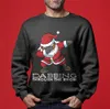 Dabbing Black Santa Christmas Sweater For Men