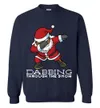 Dabbing Black Santa Christmas Sweater For Men