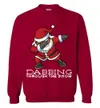 Dabbing Black Santa Christmas Sweater For Men