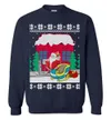 Funny Santa Sleigh Station Men's Ugly Christmas Sweater