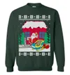 Funny Santa Sleigh Station Men's Ugly Christmas Sweater