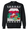 Funny Santa Sleigh Station Men's Ugly Christmas Sweater