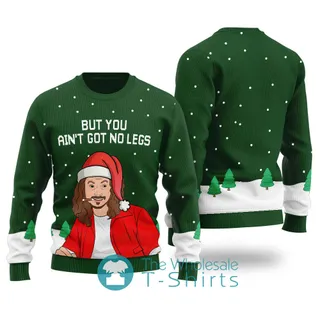 Dan Forrest Gump Ugly Christmas Sweater Forest Green
