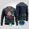 Santa Loves Peace Hip Hop Christmas Sweater Navy - variant image 1