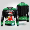 Samuel Jackson Beer Drink Ugly Christmas Sweater Black - variant image 1