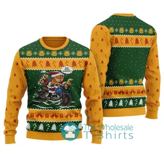 Garfield Cat Ugly Christmas Sweater Forest Green