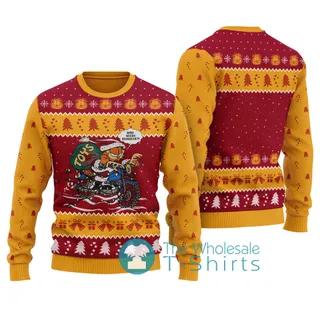 Garfield Cat Ugly Christmas Sweater Cardinal Red