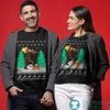 Bigfoot Walking Bulldog Ugly Christmas Sweater